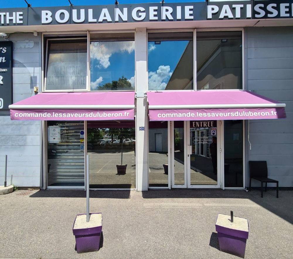 Store monobloc Picasso boulangerie Les Saveurs du Luberon - PLJ Stores à La Ciotat